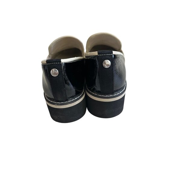 DONALD J PLINER Tabitha Black White Patent Leather Loafers Size 7.5 - Picture 10 of 11